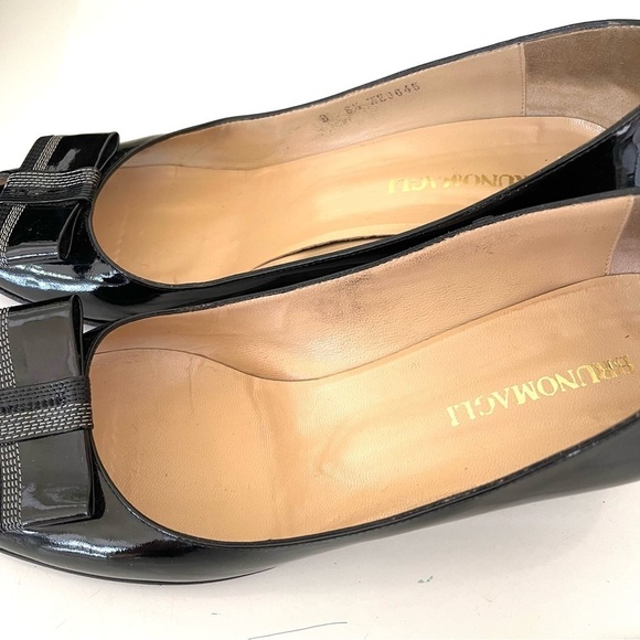Bruno Magli Low Wedges Patent leather size 8.5 Black - Picture 4 of 9